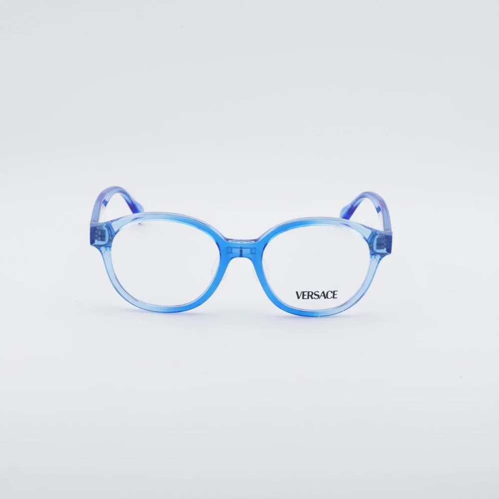 Versace Kids VK3012 5532 Eyeglasses Transparent Blue 47mm Round Frame